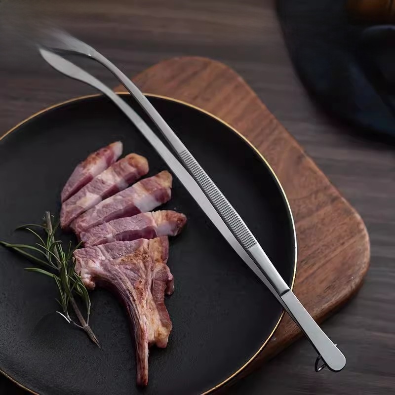 Home Cooking Steak - Długa szczypce kuchenna ze stali nierdzewnej