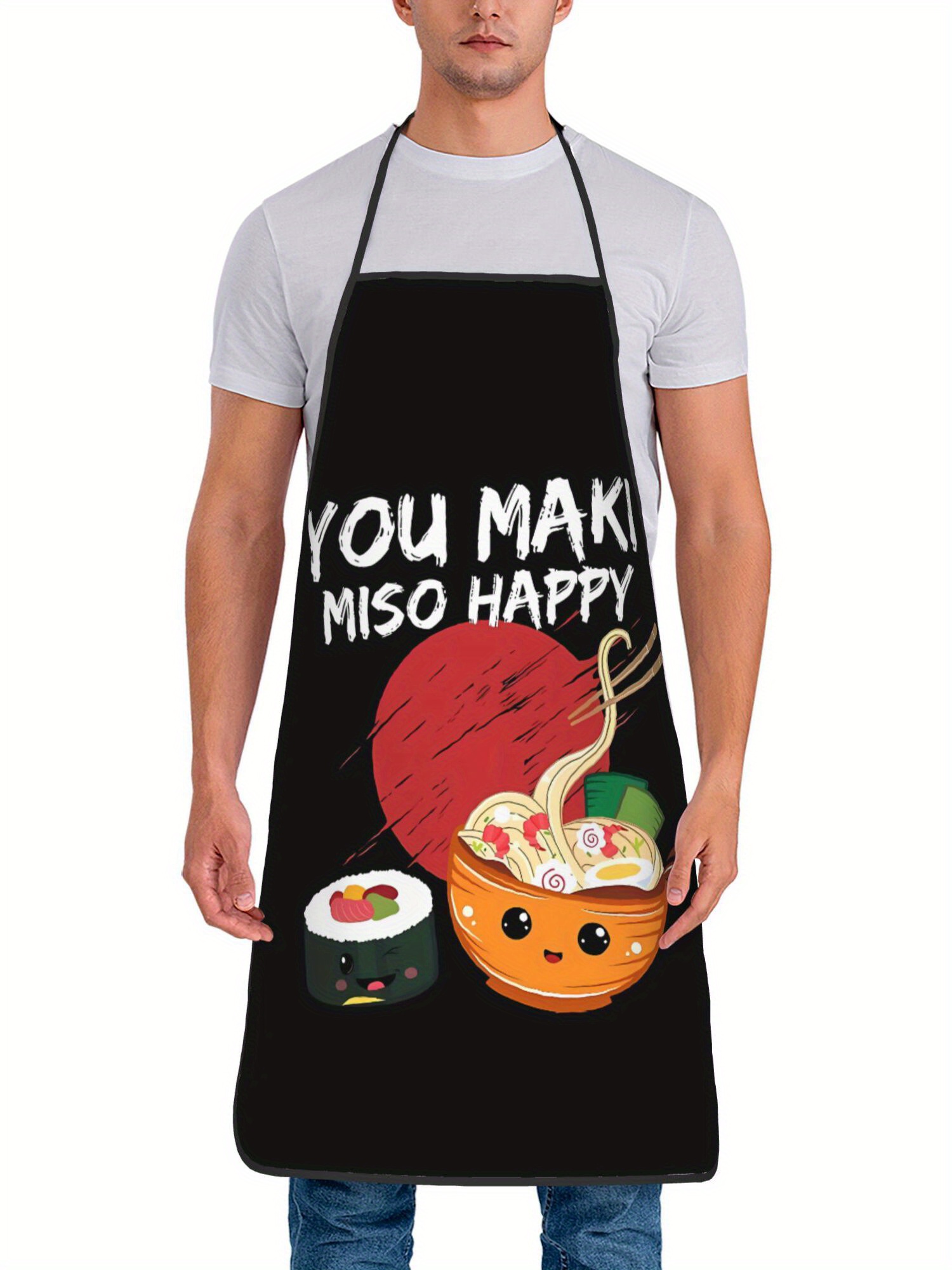 Home Cooking Japanese - Japoński fartuch kuchenny - uroczy nadruk