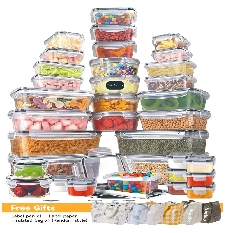 Home Cooking Food - 48-częściowy zestaw pojemników do przechowywania żywności