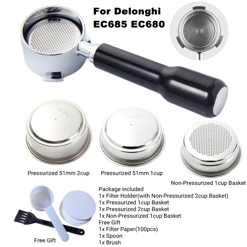 Delonghi Espresso Magnifica - 51mm filtr do kawy bez dna
