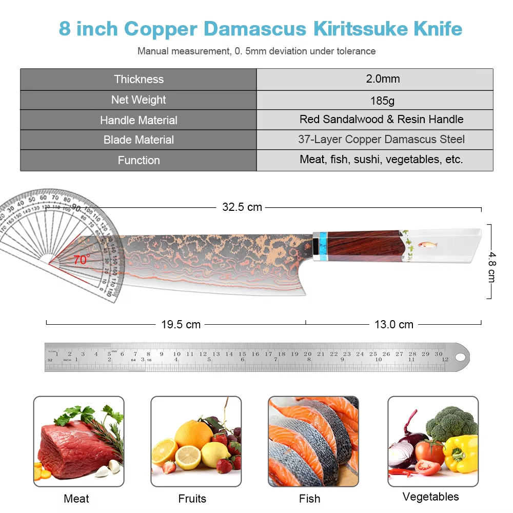 Nóż szefa kuchni Kiritsuke, 20 – Home Cooking Japanese recenzja i cena